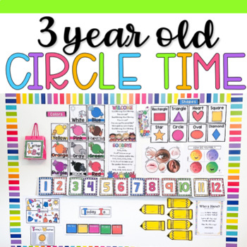 Preview of 3 Year Old Circle Time Board and Songs