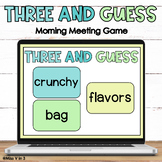 Three and Guess! Morning Meeting Zoom Game Digital Game