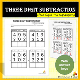 Three digit Subtraction without regrouping | Adaptive Resources