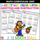 Three digits addition and subtraction without regrouping