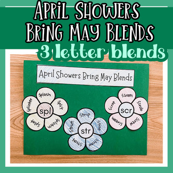 Preview of Three letter Blends Spring Craft, 3 letter blends, trigraphs  str, spr, spl, sch