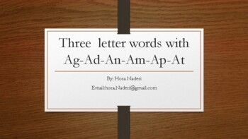Preview of Three letter words with Ag -Ad -An -Am -Ap -At