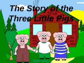 Preview of Three little pigs interactive powerpoint
