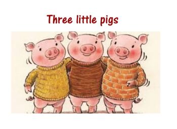 Preview of Three little pigs - story activity for toddlers/kindergarten - DISTANCE LEARNING
