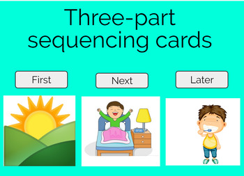 Preview of Three part sequencing cards