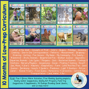 Preview of Home Preschool Curriculum ThreeSchool MAY | Farm Theme Preschool Unit