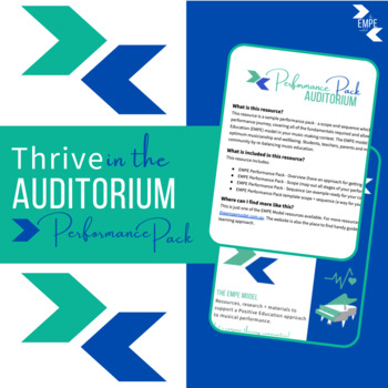 Preview of Thrive in the Auditorium - Performance Pack