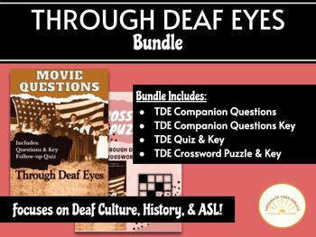 Through Deaf Eyes Bundle Questions Quiz Keys Crossword TpT
