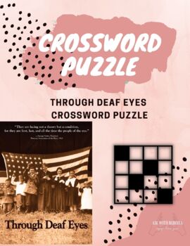 Through Deaf Eyes Crossword Puzzle Key by Caffeinate then Educate
