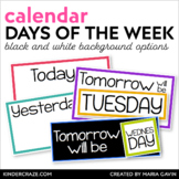 Days of the Week Calendar Labels