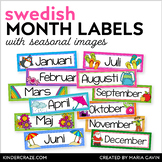 Swedish Language Calendar Month Labels - Swedish Classroom Decor