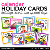 Calendar Holiday Cards Special Days | EDITABLE Pocket Char