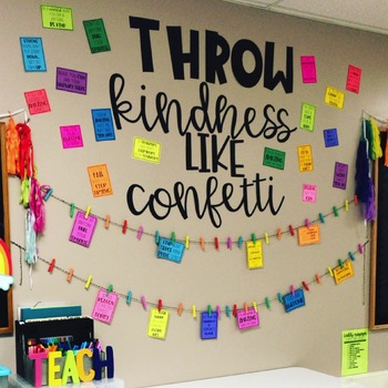 Throw Kindness Like Confetti Board by Illuminate with Iris | TpT