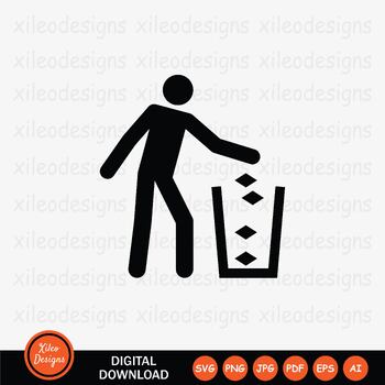 Recycling Bin Clipart, Recycle Clip Art, Green, Garbage Bins, House Work,  Cleanup Chores, Digital Planners, Recycle Icon, PNG (Instant Download) 