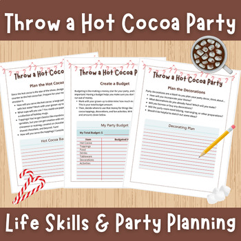 Preview of Throw a Hot Cocoa Party - Life Skills, Christmas, Winter Holidays