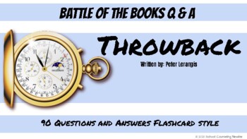 Preview of Throwback (Lerangis) Battle of the Books Prep