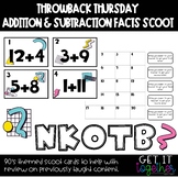 Throwback Thursday Addition and Subtraction Fluency
