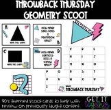 Throwback Thursday Geometry Task Cards