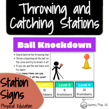 Preview of Throwing and Catching Station Activities - Physical Education