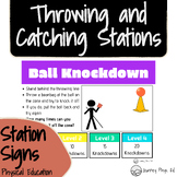 Throwing and Catching Station Activities - Physical Education