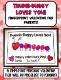 Thumb-Buggy Loves You! - Fingerprint Valentine Gift for Parents