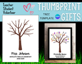 Thumbprint Fingerprint Tree Retirement End-of-Year Teacher