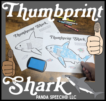 Preview of Thumbprint Shark ART freebie + articulation sample pages