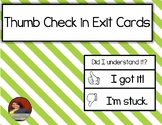 Thumbs Check In Cards