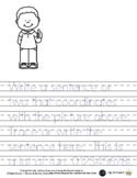 Thumbs Up Boy - Write a Sentence to Trace - Editable 1 Pg *ag