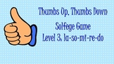 Thumbs Up Thumbs Down Solfege Pattern Game: Level 3