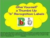 Thumbs Up "b" Recognition Labels (support b/d discrimination)