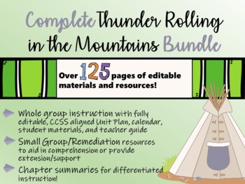 Preview of Thunder Rolling in the Mountains [Full Unit Resources - whole class+small group]