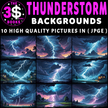 Preview of Thunderstorm Backgrounds – 1O Pictures