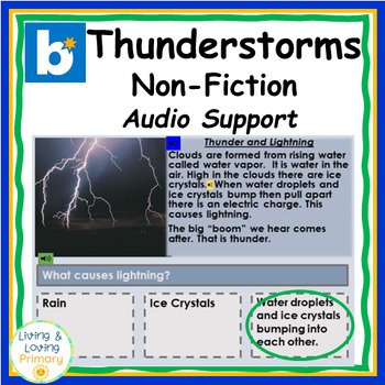 Preview of Thunderstorms Non-Fiction (Boom Cards with Audio)