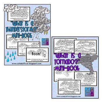 Preview of Thunderstorms and Tornadoes Mini Books (Set of 2 Books)