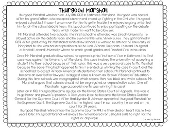 thurgood marshall 5 paragraph essay