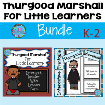 Preview of Thurgood Marshall Black History Month Kindergarten First Second Grade ESL