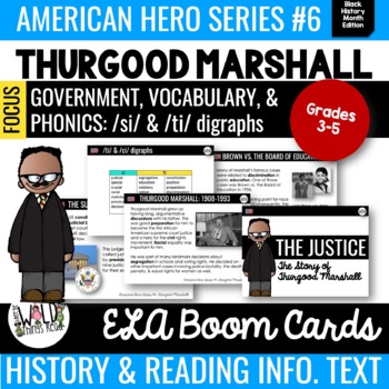 Preview of American Hero Series #6 BOOM Cards: Thurgood Marshall