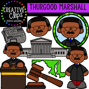 Preview of Thurgood Marshall Clipart {Creative Clips Clipart}