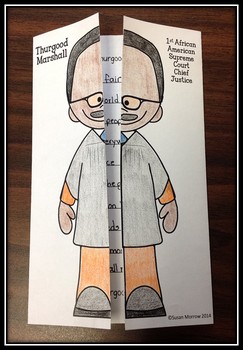 Preview of Thurgood Marshall Folding Fun and Graphic Organizer Freebie!