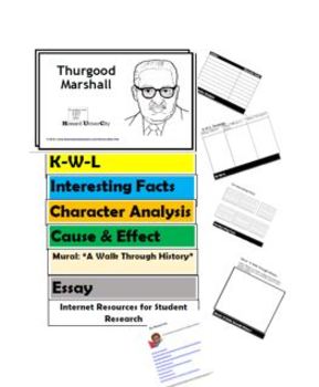 Preview of Thurgood Marshall  Flip Book - Research Project