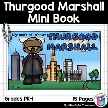 Preview of Thurgood Marshall Mini Book for Early Readers: Black History Month