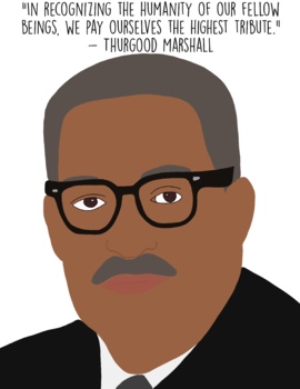 Preview of Thurgood Marshall Poster | Black History Month Poster