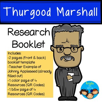 Preview of Thurgood Marshall-Historical Figure Research Booklet