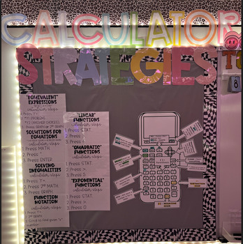Preview of Ti-84 Graphing Calculator Poster | Algebra 1