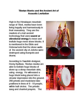 Preview of Tibeten Monks and Acoustic Levitation