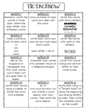 Tic-Tac-Know Word Work Spelling Homework Idea Wordly Wise 