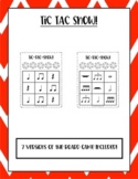 Tic Tac Snow! Winter Rhythmic Note Board Game