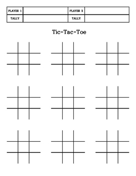 Tic-Tac-Toe by Connor Jeon | Teachers Pay Teachers