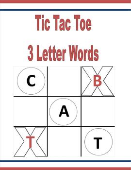 Preview of Tic Tac Toe 3 Letter Words